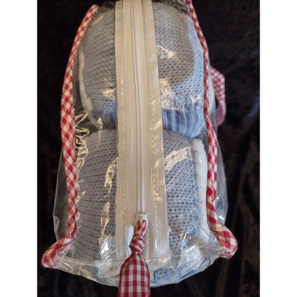 Pottery Barn Kids Soft Cloth Fabric Set of Gingham Check Plaid Baby Blocks Toys - Picture 6 of 9